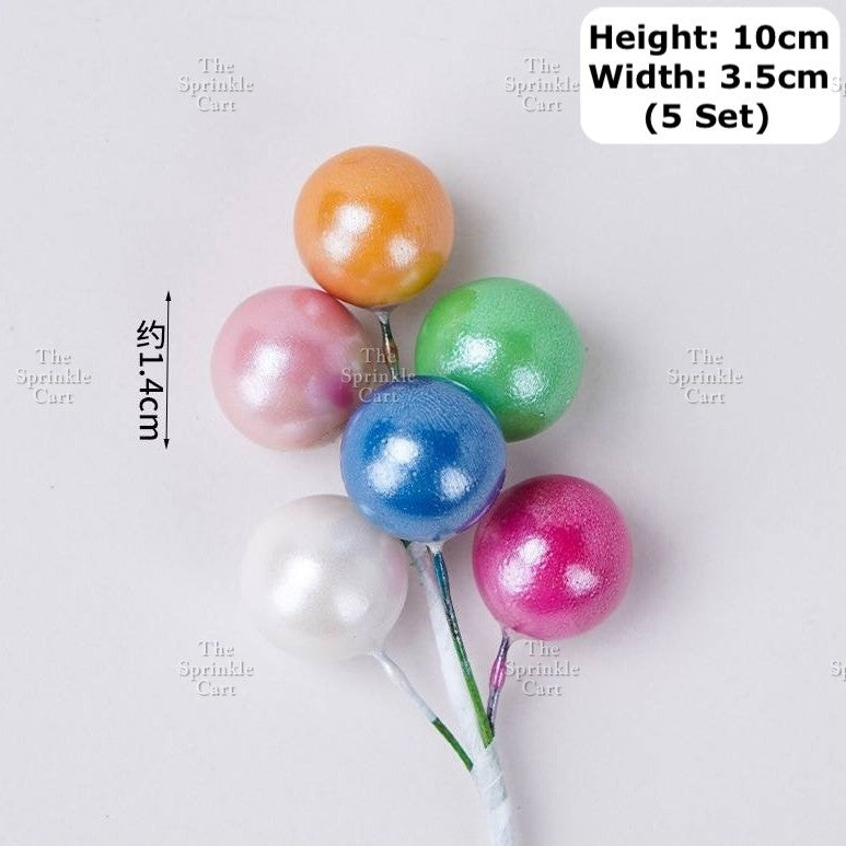 Colorful Metallic Foam Balloon Cake Topper Decoration Birthday Wedding Party Supplies