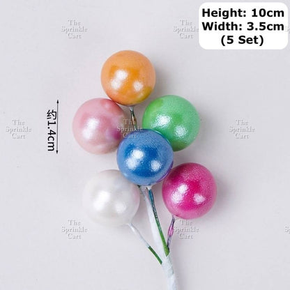 Colorful Metallic Foam Balloon Cake Topper Decoration Birthday Wedding Party Supplies