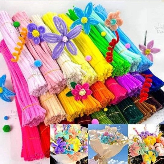 Multicolor Dense Fuzzy Wire Pipe For Handmade DIY Arts and Crafts Flower Chenille Stem TSC