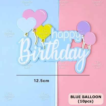 Happy Birthday Cake Topper Rainbow Cloud Colorful Cute Birthday Topper