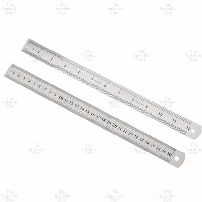 Straight Steel Ruler Styling Fondant School Office Sewing School Baking Tool TSC