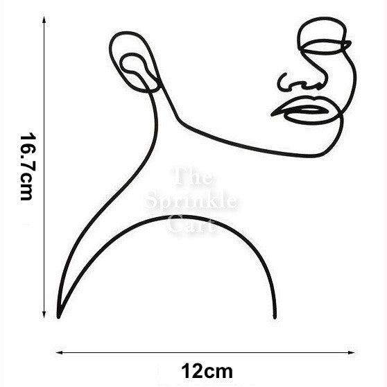 Minimalist Acrylic Flower / Face Girl Birthday Wedding Cake Decoration