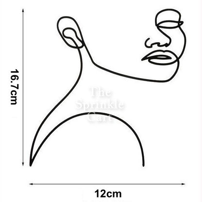 Minimalist Acrylic Flower / Face Girl Birthday Wedding Cake Decoration