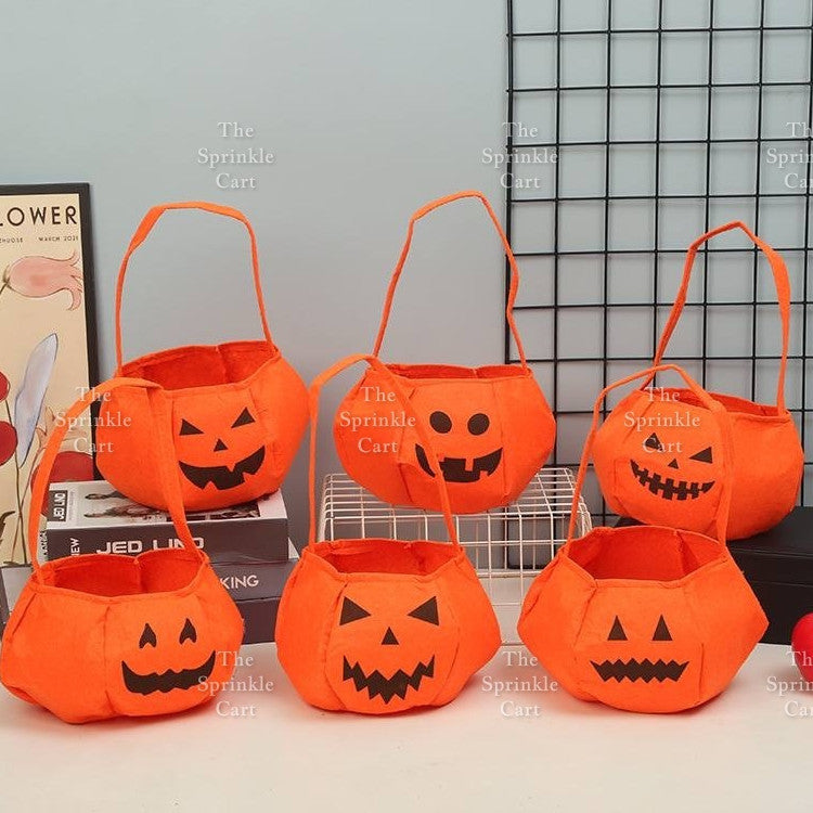 Pumpkin Halloween Costume Bag for Adult Children Decor Non-Woven Halloween Candy Sack Decoration TSC