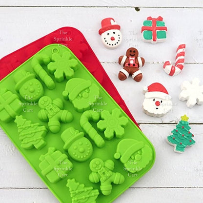 Christmas Theme Halloween Trick or Treat Silicone Chocolate Molder Kitchen Cake Decorating Tool