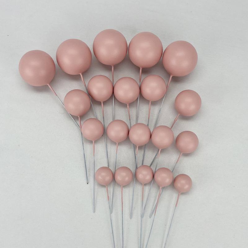 Balls Cake Topper Gold Silver White Pink Blue Yellow Decoration Birthday Swirl Ball Spiral Ball