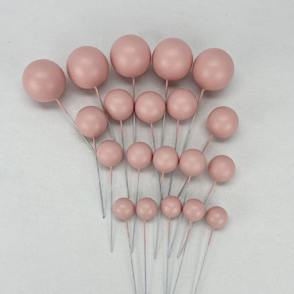 Balls Cake Topper Gold Silver White Pink Blue Yellow Decoration Birthday Swirl Ball Spiral Ball