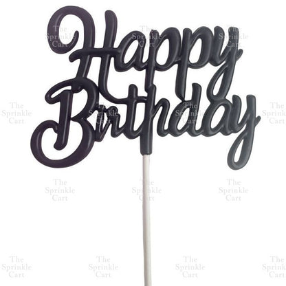 3D Happy Birthday with Bow Cake Topper Birthday Party Decoration TSC