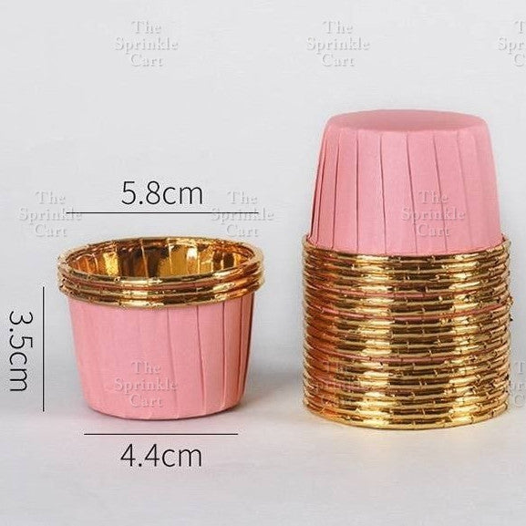 50pcs Colorful Foil Cupcake Liner Paper Cups Baking Muffin Liner