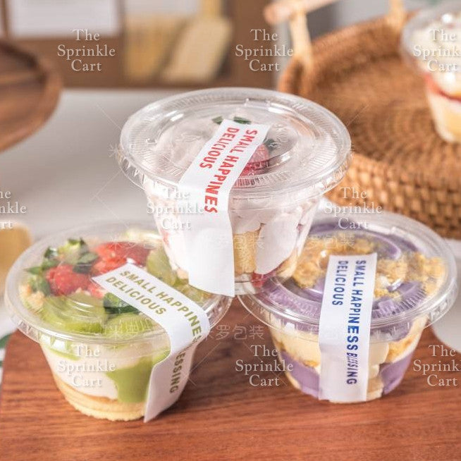 10pcs Transparent Dessert Cups Round Square Dessert Plastic Container Cake Mousse Fruits Packaging