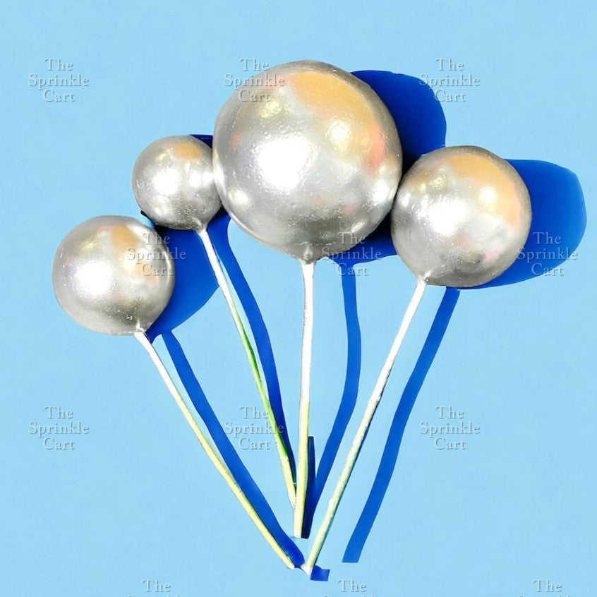 Balls Cake Topper Gold Silver Red Pink Blue Decoration Birthday Party TSC