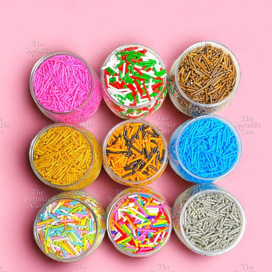 Metallic Vermicelli Edible Dragee Sprinkle Jimmies Colorful Sprinkles for Cake Decoration 50g