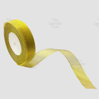Colored Satin / Glitter Gold Silver Ribbon 23meters