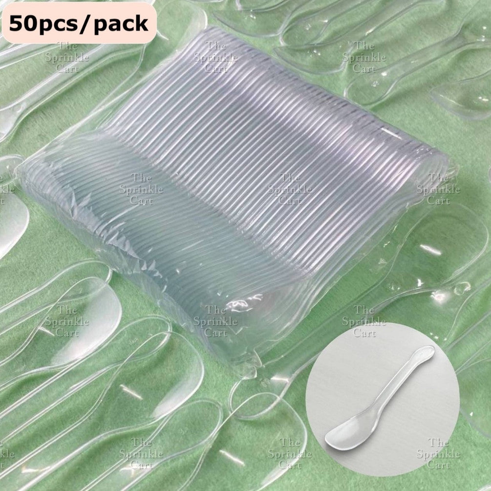 Disposable Dessert plastic Small Taster Spoon Frozen Food Ice Cream Party Supplies TSC