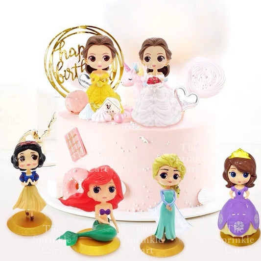 Disnney Princess Birthday Wedding Couple Cake Toy Topper