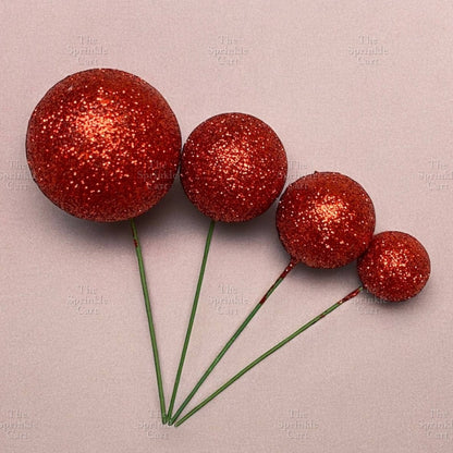 Balls Cake Topper Gold Silver Red Pink Blue Decoration Birthday Party TSC