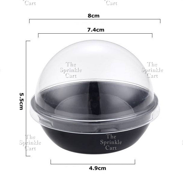 Disposable Mini Round and Square Dome with Lid DIY Desser Bread Bun Box Packaging TSC