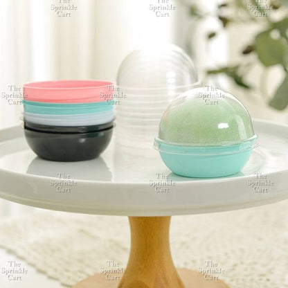 Disposable Mini Round and Square Dome with Lid DIY Desser Bread Bun Box Packaging TSC