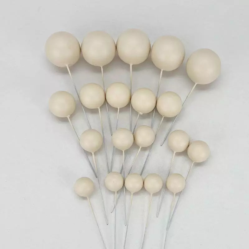 Balls Cake Topper Gold Silver White Pink Blue Yellow Decoration Birthday Swirl Ball Spiral Ball