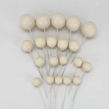Balls Cake Topper Gold Silver White Pink Blue Yellow Decoration Birthday Swirl Ball Spiral Ball