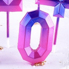Ombre Creative 0-9 Gradient Number Candle Geometric Happy Birthday Party Candle
