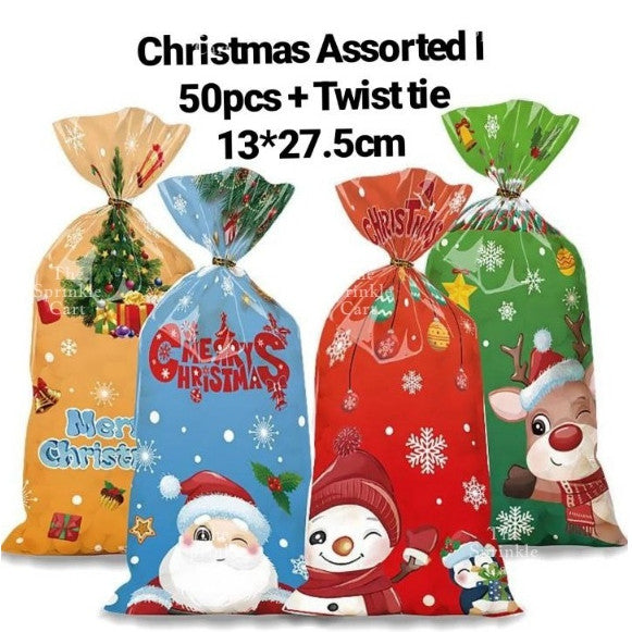 Christmas Theme Resealable OPP and Loot Bag Goodies Packaging TSC