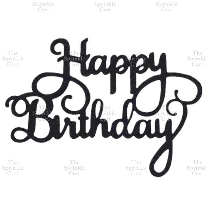 Glitter Paper Happy Birthday Love Cake Topper Party Supplies  Decor TSC