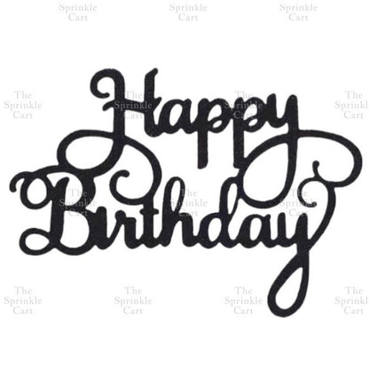 Glitter Paper Happy Birthday Love Cake Topper Party Supplies  Decor TSC