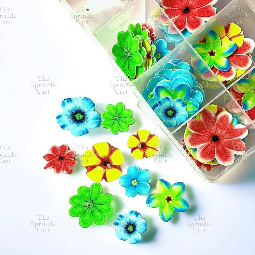 Snowflakes Butterfly Flower Leaf Wafer Cake Decoration TSC