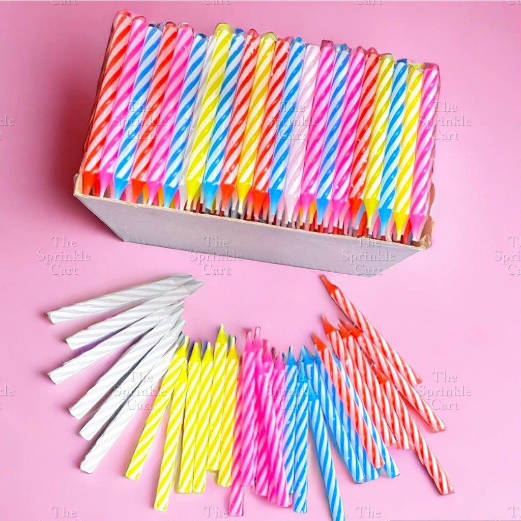Set Birthday Candle Spiral Candle Assorted Color Box