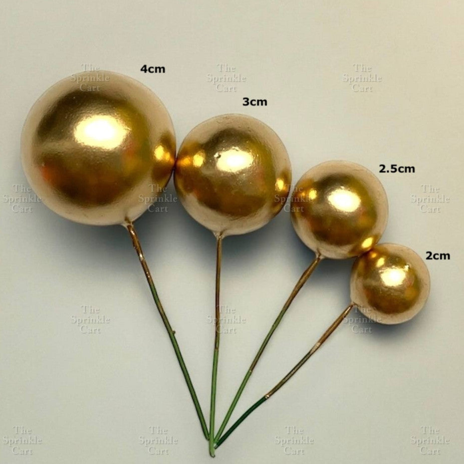 Balls Cake Topper Gold Silver White Pink Blue Yellow Decoration Birthday Swirl Ball Spiral Ball