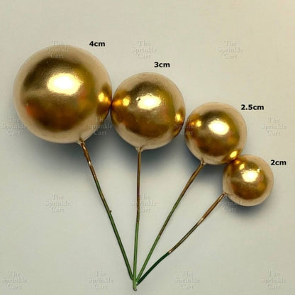 Balls Cake Topper Gold Silver White Pink Blue Yellow Decoration Birthday Swirl Ball Spiral Ball