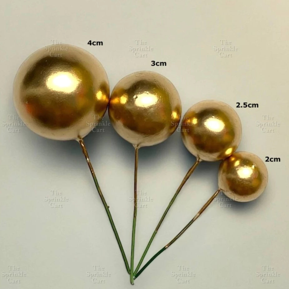 Balls Cake Topper Gold Silver White Pink Blue Yellow Decoration Birthday Swirl Ball Spiral Ball