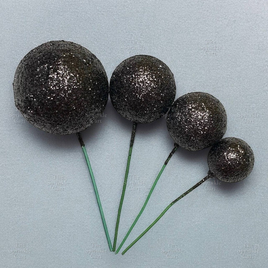 Balls Cake Topper Gold Silver Red Pink Blue Decoration Birthday Party TSC