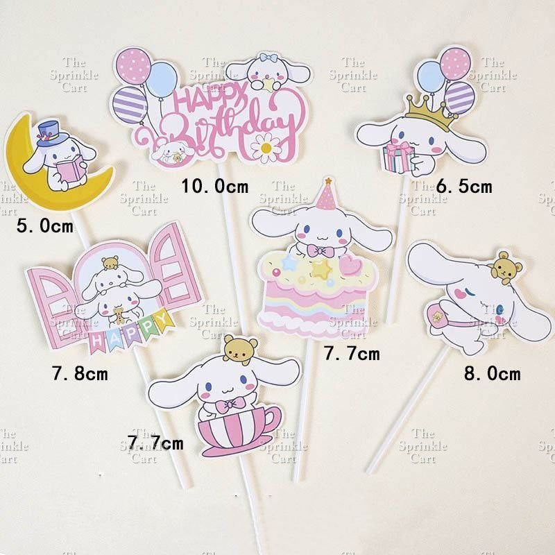 Sanlio Character Toy Cake Topper Souvenir DIY Kulomi Milody Cinnamonrol Decoration TSC