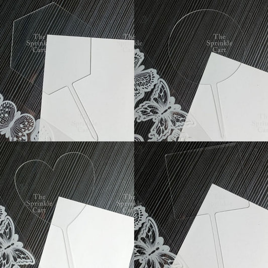 Blank Acrylic Cake Topper DIY Personalized Party Needs and Acrylic Stick TSC