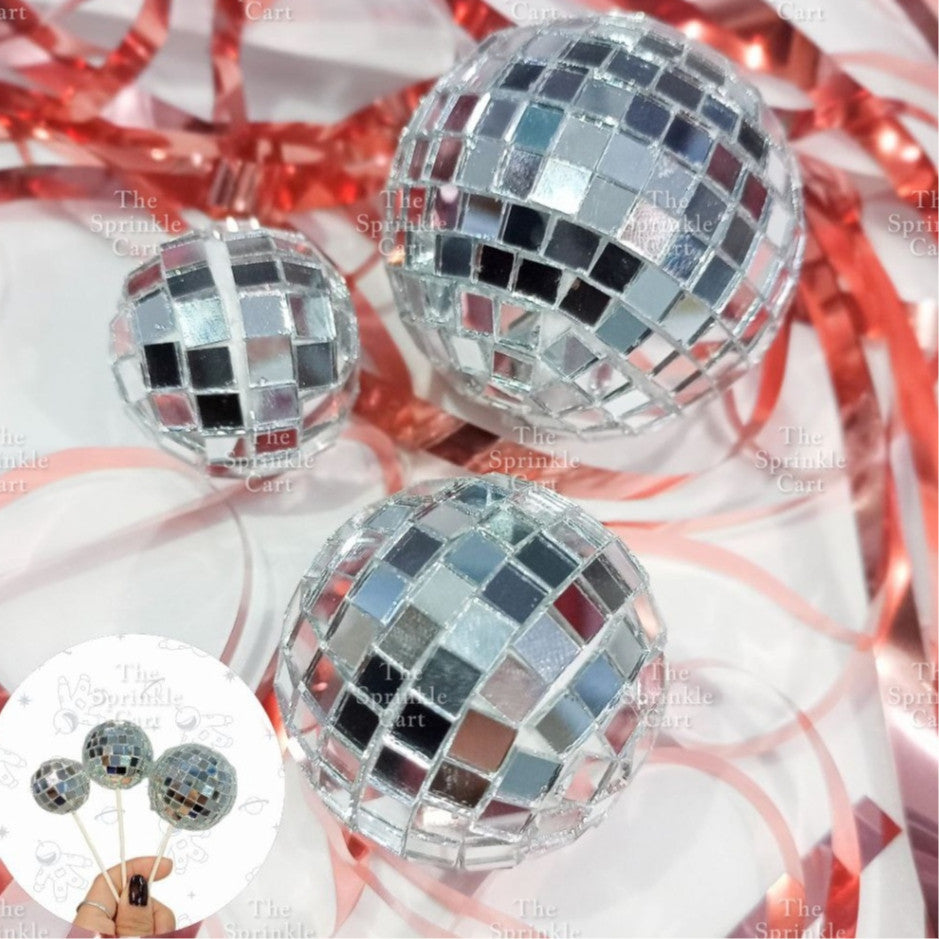 Balls Cake Topper Gold Silver Red Pink Blue Decoration Birthday Party TSC