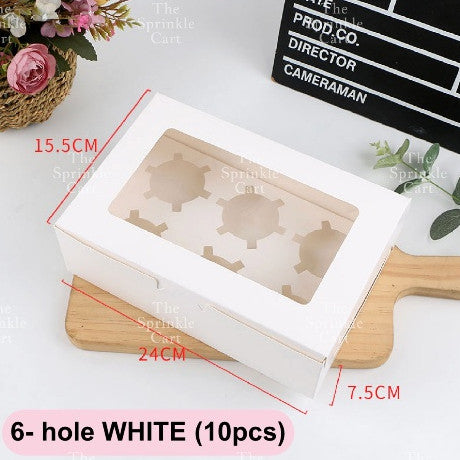 Cupcake Box with holder Brownies Revel Bar Muffin Pastry Packaging TSC