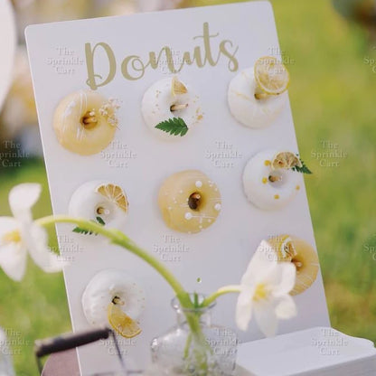 Wooden Donuts Wall Display Stand Holder Donut Sweets Doughnut Rack for Party Birthday Wedding