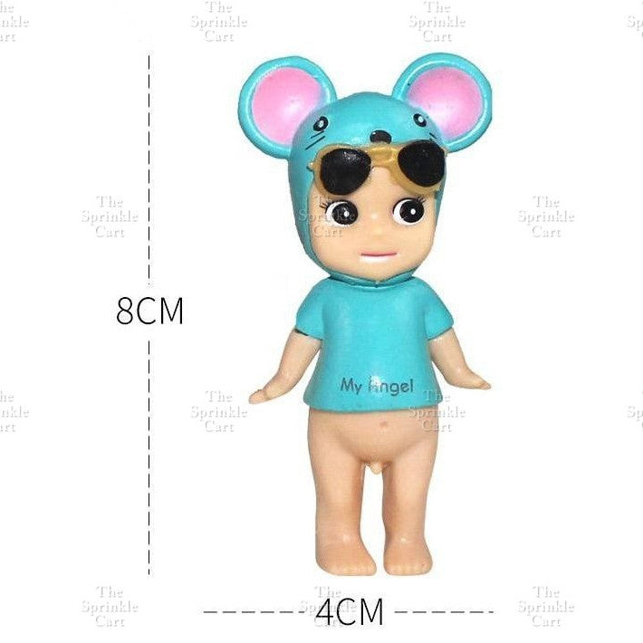 Sanny Angel Mini Figure Toy Topper Angel Bunny Unicorn Doll Birthday Cake Decorations TSC