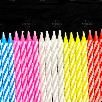 Set Birthday Candle Spiral Candle Assorted Color Box