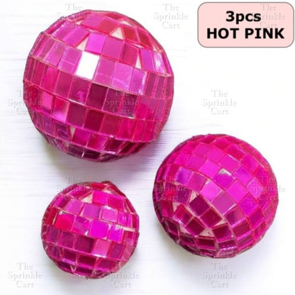 Shiny Mirror Disco Ball Cake Topper & Christmas Tree Decoration DIY Party Supplies TSC