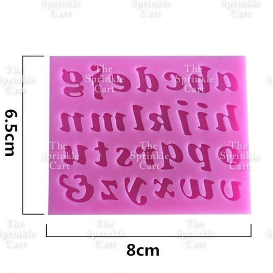 Silicone Lowercase Uppercase Numbers Letter Molder Chocolate Kitchen Cake Decorating Tool tsc