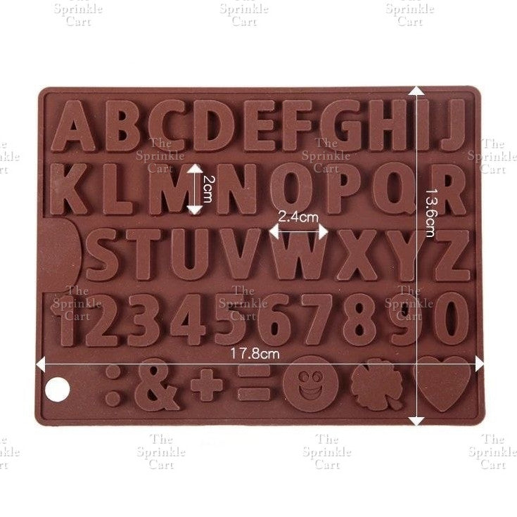 Silicone Lowercase Uppercase Numbers Letter Molder Chocolate Kitchen Cake Decorating Tool tsc