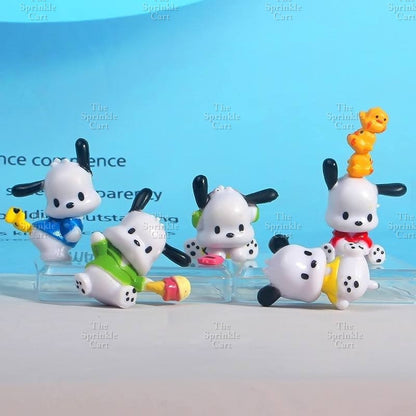 Sanlio Character Toys Set Cake Topper Cinnamonrol Kulomi Milody Decors TSC