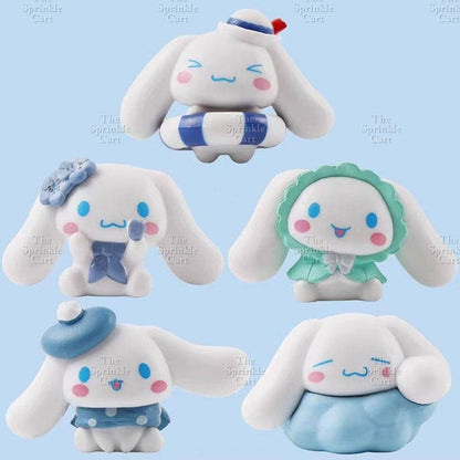 Sanlio Character Toys Set Cake Topper Cinnamonrol Kulomi Milody Decors TSC