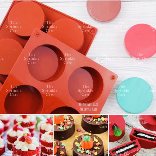 Silicone Round Cavity Biscuit Chocolate Mold Dessert for Baking Molder TSC