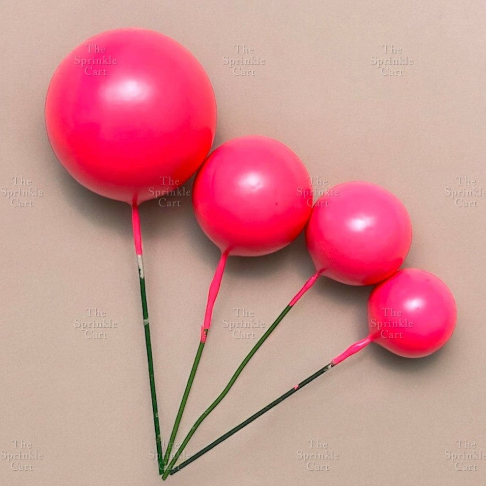 Balls Cake Topper Gold Silver Red Pink Blue Decoration Birthday Party TSC