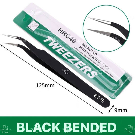 Straight and Bended Stainless Tweezers Anti Static