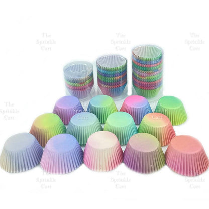 100pcs Cupcake Liner 3oz Muffin Paper Cups Colored and with Design Baking